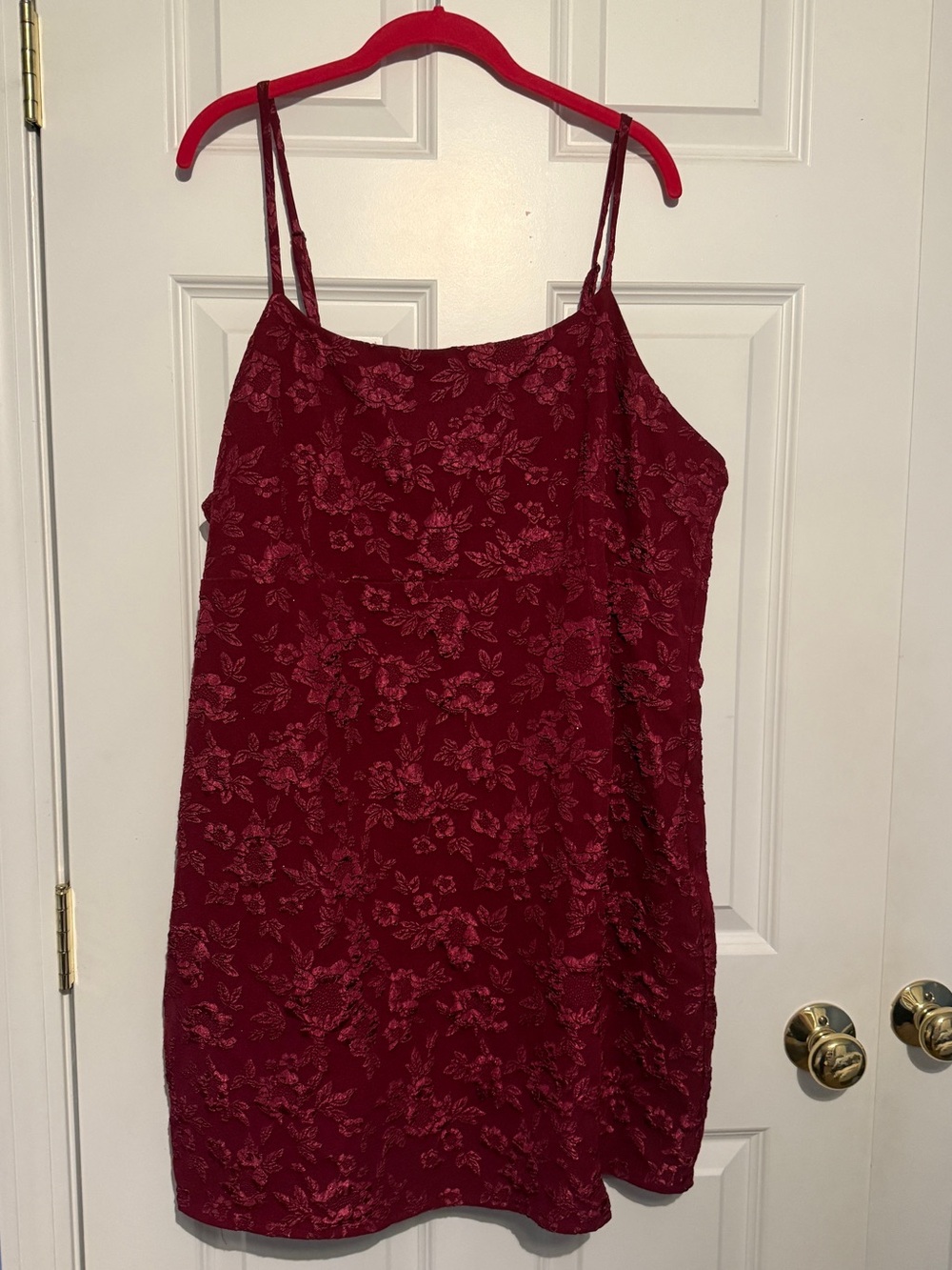 Women's Burgundy Floral Dress